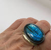 Full Moon ring med Labradorit
