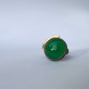 Full Moon ring med grøn onyx