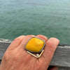 Ring med Rav og champagne diamant