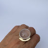 Full Moon ring med rosakvarts