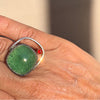 Ring med aventurin og karneol