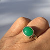 Bobbel ring med chrysopras