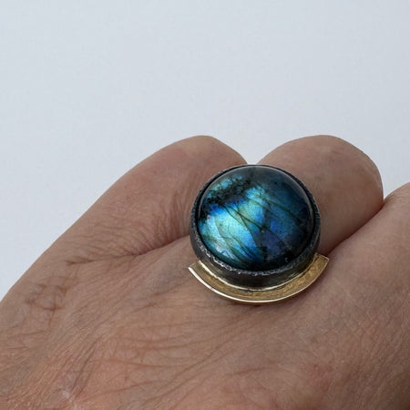 Full Moon ring med Labradorit