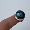 Full Moon ring med Labradorit