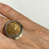 Full Moon ring med guldrutilkvarts