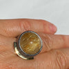 Full Moon ring med guldrutilkvarts