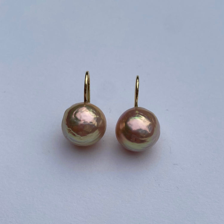 Gammelrosa perle ørering