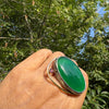 Ring with Amber and Champagne Diamond
