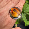 Full Moon ring with turquoise