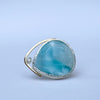 Ring with Amber and Champagne Diamond