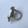 Ring with Amber and Champagne Diamond