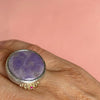 Bobbel ring med lavender kvarts