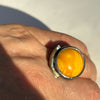 Full Moon ring med rav
