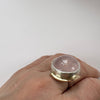 Full Moon ring med rosakvarts