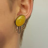 øreringe med gul calcedon