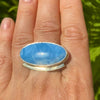 Full Moon ring med blå opal