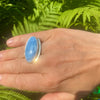 Full Moon ring med blå opal