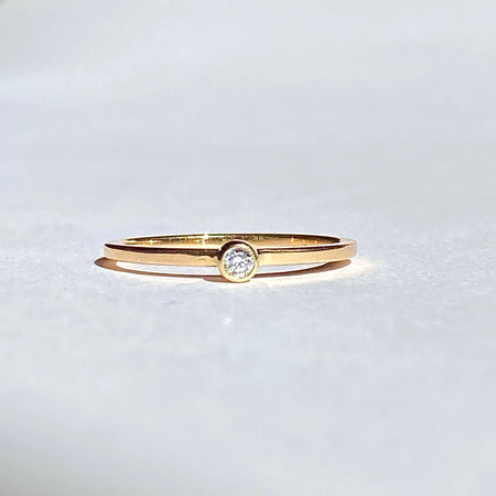 Ring m. hvid diamant 0,10 ct