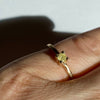 Ring m. naturlig gul diamant 0,16 carat