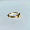 Ring m. naturlig gul diamant 0,16 carat