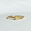 Ring m. naturlig gul diamant 0,16 carat
