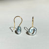 Keshi perle ørering