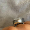 Bobbel ring med regnbuemånesten