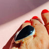 Ring med sort onyx