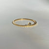 Ring m. naturlig champagne farvet diamant