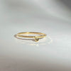 Ring m. naturlig champagne farvet diamant