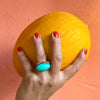 Full Moon ring med chrysopras