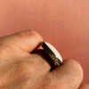 Bobbel ring med pink opal