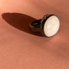 Bobbel ring med pink opal
