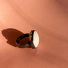 Bobbel ring med pink opal