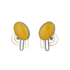 øreringe med gul calcedon